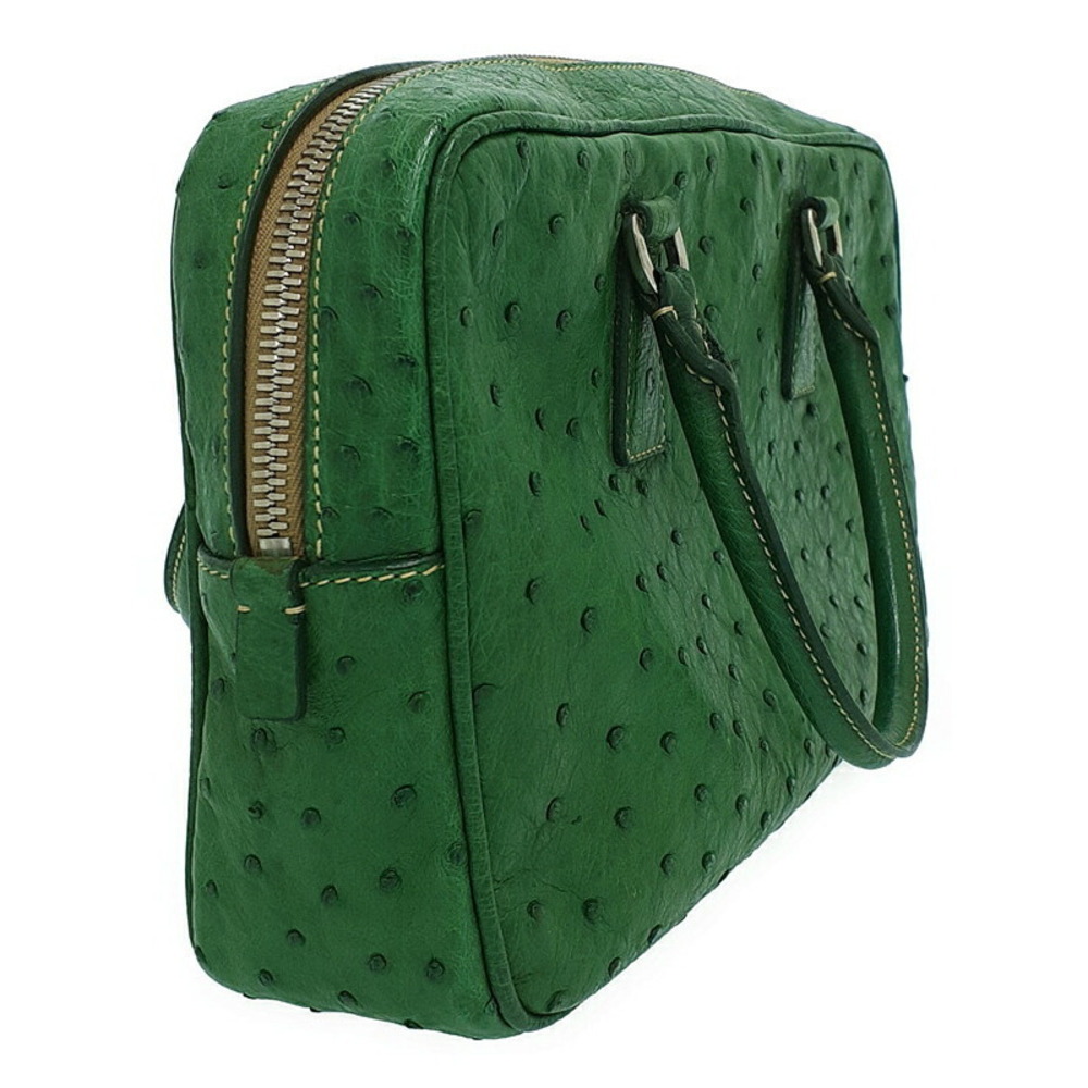 Prada bag green emerald Bauletto ostrich leather Green - Picture 1 of 9